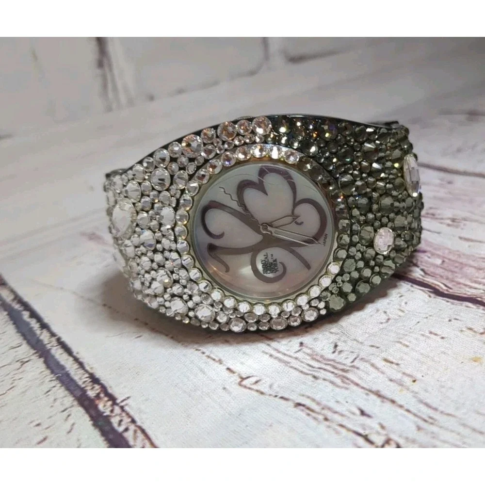 JIMMY CRYSTAL‎ New York Swarovski Quartz Women's Watch Sz. 6 1/2
